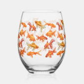Funny Goldfish Bowl Wijnglas Zonder Voet (Achterkant)