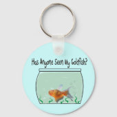 Funny Goldfish en Bowl Sleutelhanger (Voorkant)