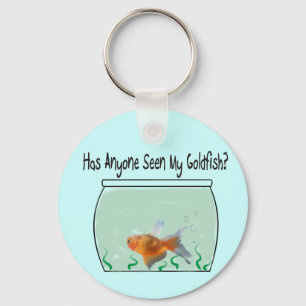 Funny Goldfish en Bowl Sleutelhanger