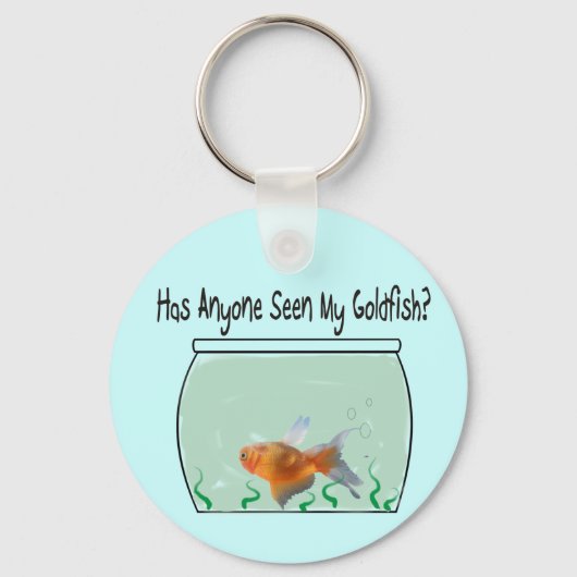 Funny Goldfish en Bowl Sleutelhanger (Voorkant)