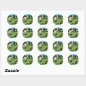 Funny golf afbeelding ronde sticker (Vel)