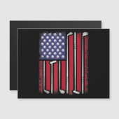 Funny Golf American Flag Golf Speler Golfe (Voorkant / Achterkant)
