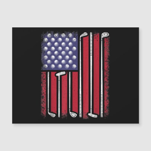 Funny Golf American Flag Golf Speler Golfe (Voorkant)