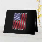 Funny Golf American Flag Golf Speler Golfe Kaart (Gele Bloem)