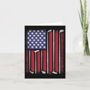 Funny Golf American Flag Golf Speler Golfe Kaart