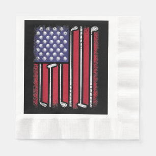 Funny Golf American Flag Golf Speler Golfe Servet