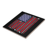 Funny Golf American Flag Golf Speler Golfe Tegeltje (Zijkant)