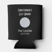 Funny Golf Ball Bachelor Party Wedding Favor Blikjeskoeler (Achterkant)
