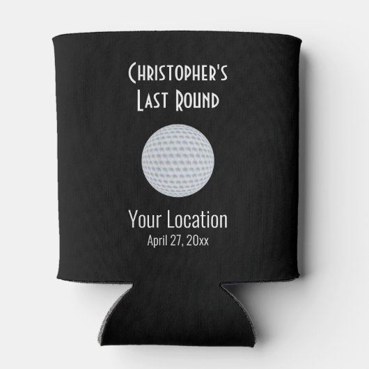 Funny Golf Ball Bachelor Party Wedding Favor Blikjeskoeler (Achterkant)