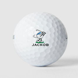 Funny Golf Ball Character Custom Name Golfballen