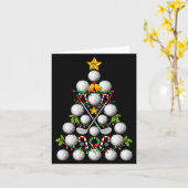 Funny Golf Ball Christmas Tree Christmas Golf Love Kaart (Gele Bloem)