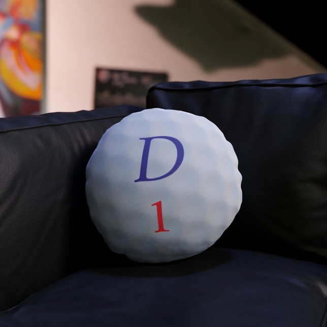 Funny Golf Ball Dimpled Round Pillow Rond Kussen (Creator heeft geüpload)
