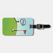 FUNNY GOLF BALL HOLE IN ÉÉN, GOLFER GIFT BAGAGELABEL (Voorkant horizontaal)