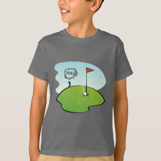 FUNNY GOLF BALL HOLE IN ÉÉN, GOLFER T-SHIRT