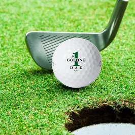 Funny Golf Balls #1 Best Golfing Dad Monogramed Golfballen
