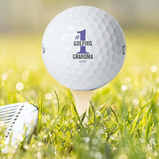 Funny Golf Balls #1 Golfing Grandma Monogrammed Golfballen