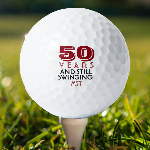 Funny Golf Balls 50th Birthday Party Monogrammed Golfballen