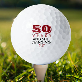 Funny Golf Balls 50th Birthday Party Monogrammed Golfballen
