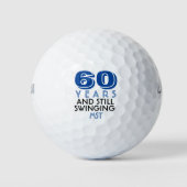 Funny Golf Balls 60th Birthday Party Monogrammed Golfballen (Voorkant)