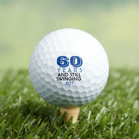 Funny Golf Balls 60th Birthday Party Monogrammed Golfballen (Insitu Shirt)