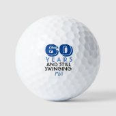 Funny Golf Balls 60th Birthday Party Monogrammed Golfballen (Voorkant)