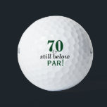 Funny Golf Balls 70th Birthday Party Monogrammed Golfballen<br><div class="desc">Een leuke en gedenkwaardige 70e verjaardag op de golfbaan met dit grappige monogram in groen en zwart!</div>