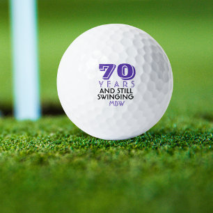 Funny Golf Balls 70th Birthday Party Monogrammed Golfballen