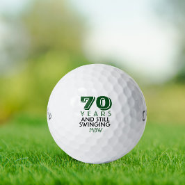 Funny Golf Balls 70th Birthday Party Monogrammed Golfballen