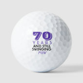 Funny Golf Balls 70th Birthday Party Monogrammed Golfballen (Voorkant)