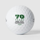 Funny Golf Balls 70th Birthday Party Monogrammed Golfballen (Voorkant)