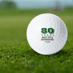 Funny Golf Balls 80th Birthday Party Monogrammed Golfballen