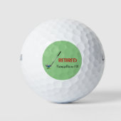 Funny Golf Balls, in ruste Quote, Cool Golfer Logo Golfballen (Voorkant)
