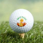 Funny Golf Balls Playful Duck - Smlie Please Golfballen (Insitu Shirt)