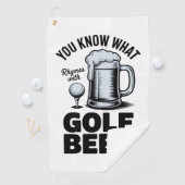 Funny Golf Beer Golfer Gift Beer Humor Golfing Golfhanddoek (Insitu)