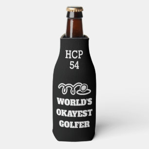 Funny golf bier koeler met handicapnummer