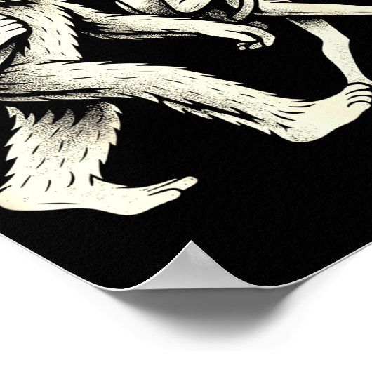 Funny Golf Bigfoot Sasquatch Alien Ufo Golfer  Poster (Hoek)