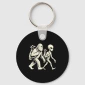 Funny Golf Bigfoot Sasquatch Alien Ufo Golfer  Sleutelhanger (Voorkant)