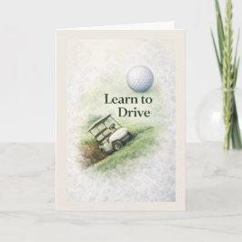 Funny Golf Birthday Card | Learn to Drive Humor Kaart