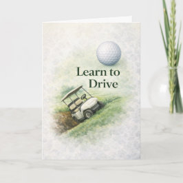 Funny Golf Birthday Card | Learn to Drive Humor Kaart