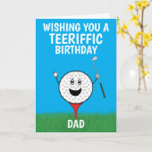 Funny Golf Birthday Card Persoonlijke naam Kaart (Gele Bloem)