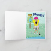 Funny Golf Birthday Kaart (Binnen)