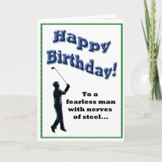 Funny Golf Birthday Kaart