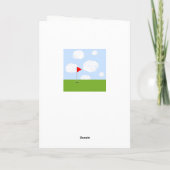 Funny Golf Birthday Kaart (Achterkant)