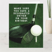 Funny Golf Birthday Kaart (Voorkant)