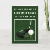 Funny Golf Birthday Kaart (Voorkant)