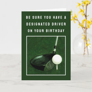 Funny Golf Birthday Kaart