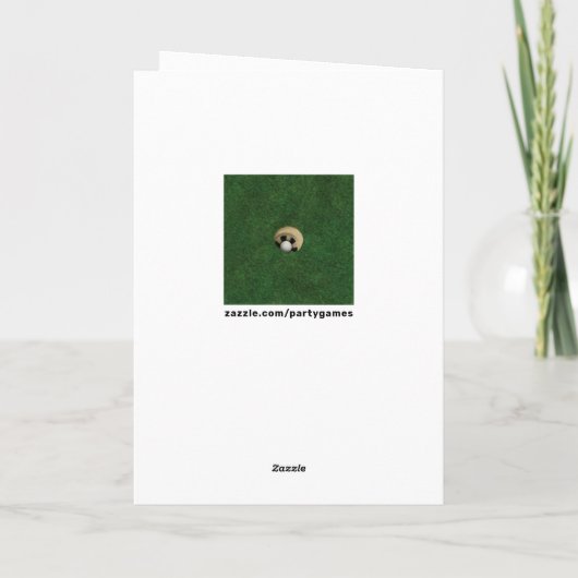 Funny Golf Birthday Kaart (Achterkant)