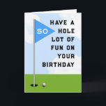 Funny Golf Birthday Kaart<br><div class="desc">Creatieve golf verjaardagskaart voor golfer. Om te personaliseren bewerk tekst om naam en leeftijd toe te voegen of anderszins aan te passen.</div>