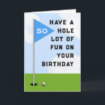 Funny Golf Birthday Kaart<br><div class="desc">Creatieve golf verjaardagskaart voor golfer. Om te personaliseren bewerk tekst om naam en leeftijd toe te voegen of anderszins aan te passen.</div>