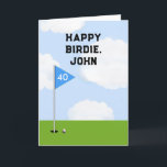 Funny Golf Birthday Kaart<br><div class="desc">Eenvoudig te personaliseren golfverjaardagsontwerp voor golfer. Geef tekst uit om naam en leeftijd toe te voegen.</div>